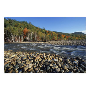 Nordamerika, USA, NH, Ein Kieselstrand an der Fotodruck