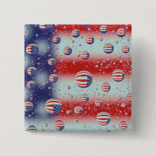 Nordamerika, USA, WA, Redmond, US-Flagge Button