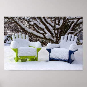 Nordamerika, USA, Washington, Seattle, Schnee 3 Poster