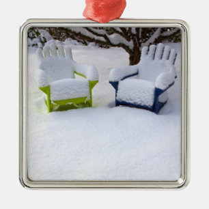 Nordamerika, USA, Washington, Seattle, Schnee Ornament Aus Metall