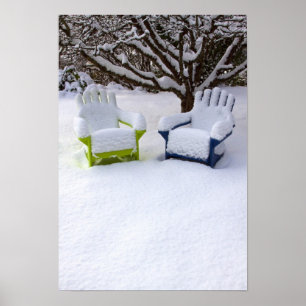 Nordamerika, USA, Washington, Seattle, Snow Poster