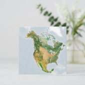 Nordamerika von der NASA Karte (Stehend Vorderseite)