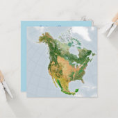 Nordamerika von der NASA Karte (Vorderseite/Rückseite Beispiel)