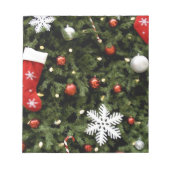 Nordamerika. Weihnachtsdekorationen auf Baum. 2 Notizblock (Vorderseite)