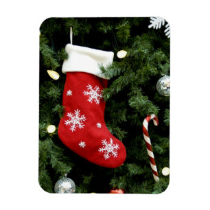 Nordamerika. Weihnachtsdekorationen auf Baum. 3 Magnet
