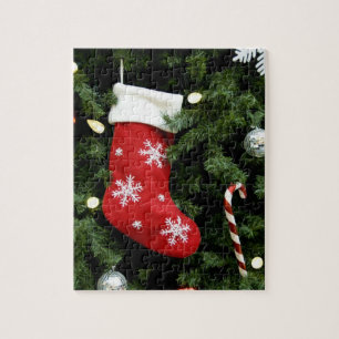 Nordamerika. Weihnachtsdekorationen auf Baum. 3 Puzzle