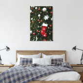 Nordamerika. Weihnachtsdekorationen auf Baum. 5 Leinwanddruck (Insitu (Schlafzimmer))