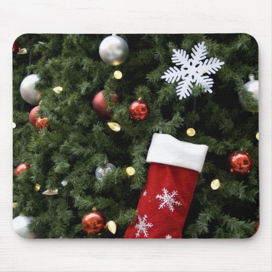 Nordamerika. Weihnachtsdekorationen auf Baum. 5 Mousepad (Vorne)