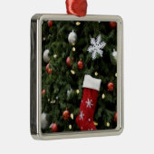 Nordamerika. Weihnachtsdekorationen auf Baum. 5 Ornament Aus Metall (Rechts)