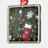 Nordamerika. Weihnachtsdekorationen auf Baum. 5 Ornament Aus Metall (Links)