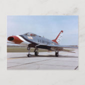 NORDAMERIKAN F-100D Super Saber USAF THUNDERBIRD Postkarte (Vorderseite)
