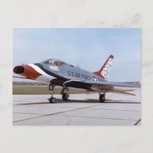 NORDAMERIKAN F-100D Super Saber USAF THUNDERBIRD Postkarte (Vorderseite)