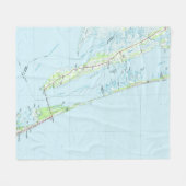Nordamerikanische Außenbanken North Carolina Map ( Fleecedecke (Vorderseite (Horizontal))