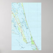 Nordamerikanische Außenbanken North Carolina Map ( Poster (Vorne)