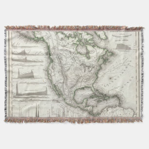Nordamerikanische Flüsse und Berge Decke