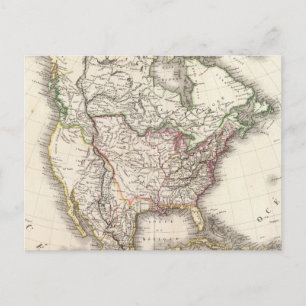 Nordamerikanische Gravierkarte Postkarte