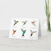 Nordamerikanische Humingvögel Karte (Vorderseite)