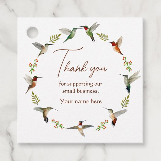 Nordamerikanische Hummingvögel Geschenkanhänger (Vorderseite)