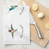 Nordamerikanische Hummingvögel Geschirrtuch (Viertel Falte)