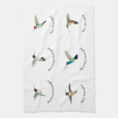 Nordamerikanische Hummingvögel Geschirrtuch (Vertikal)