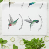Nordamerikanische Hummingvögel Geschirrtuch (Gefaltet)