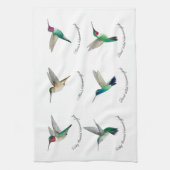 Nordamerikanische Hummingvögel Geschirrtuch (Vertikal)