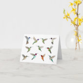 Nordamerikanische Hummingvögel Karte (Gelbe Blume)