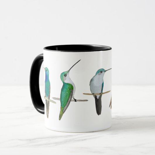 Nordamerikanische Hummingvögel Tasse (Vorderseite Links)