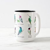 Nordamerikanische Hummingvögel Zwei-Tone-Kaffee-Ta Zweifarbige Tasse (VorderseiteRechts)