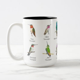 Nordamerikanische Hummingvögel Zwei-Tone-Kaffee-Ta Zweifarbige Tasse