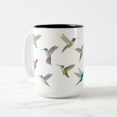 Nordamerikanische Hummingvögel Zweifarbige Tasse (Vorderseite Links)