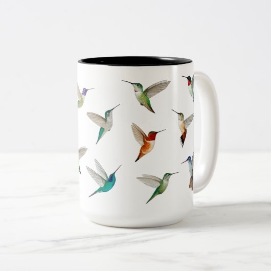 Nordamerikanische Hummingvögel Zweifarbige Tasse (VorderseiteRechts)