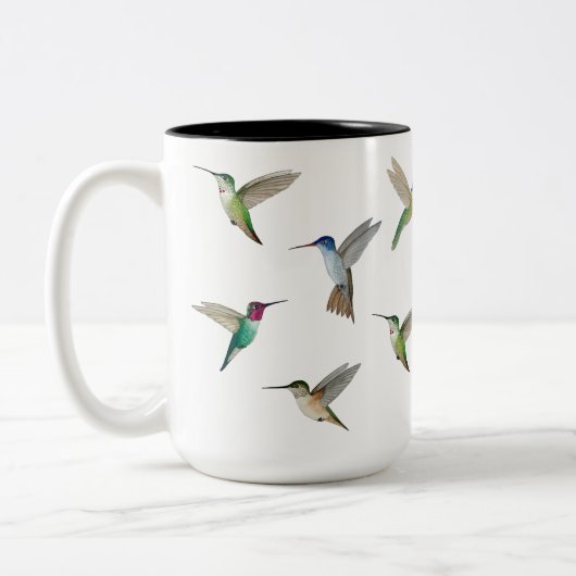 Nordamerikanische Hummingvögel Zweifarbige Tasse (Links)