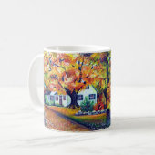 Nordamerikanische Merizing Herbstlandschaft Kaffeetasse (Vorderseite Links)