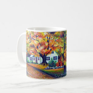 Nordamerikanische Merizing Herbstlandschaft Kaffeetasse