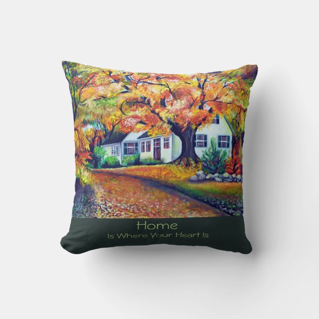 Nordamerikanische Merizing Herbstlandschaft Kissen (Vorderseite)