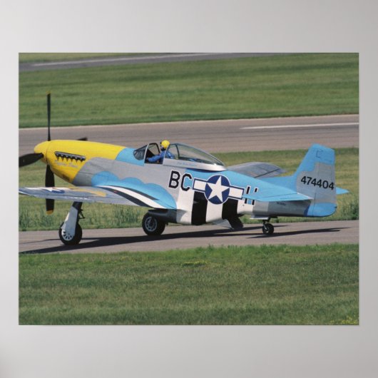 Nordamerikanische P-51 D Dazzling Donna auf der Poster (Vorne)