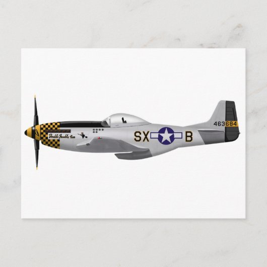 Nordamerikanische P-51D Mustang "Double Trouble Tw Postkarte (Vorderseite)
