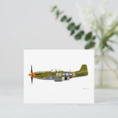 Nordamerikanische P-51D Mustang "Old Crow" Postkarte (Stehend Vorderseite)