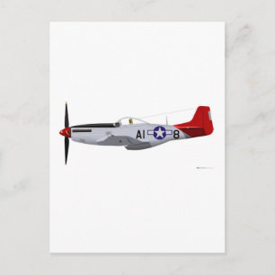 Nordamerikanische P-51D Mustang Tuskegee Airmen Postkarte