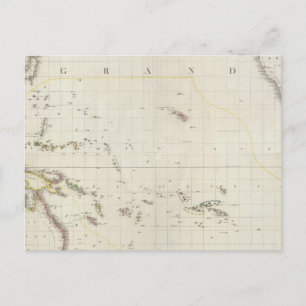 Nordamerikanische Pazifikkarte Postkarte