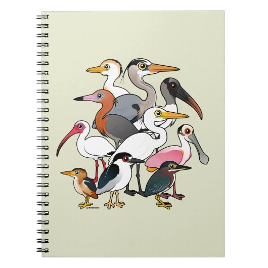 Nordamerikanische Stelzvögel Notizblock (Vorderseite)