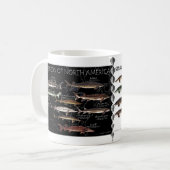 Nordamerikanische Stör-Plakat-Tasse Kaffeetasse (Vorderseite Links)