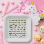 Nordamerikanische Süßwasserfischgruppe Pappteller (Party)