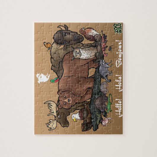 Nordamerikanische Tiere - Puzzle (Vertikal)