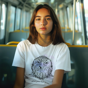 Nordamerikanischer Adler Art   Blau Lila T-Shirt