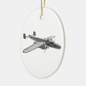 Nordamerikanischer B-25 Mitchell Bomber Keramikornament (Links)