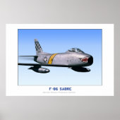 Nordamerikanischer F-86-Säbel Poster (Vorne)
