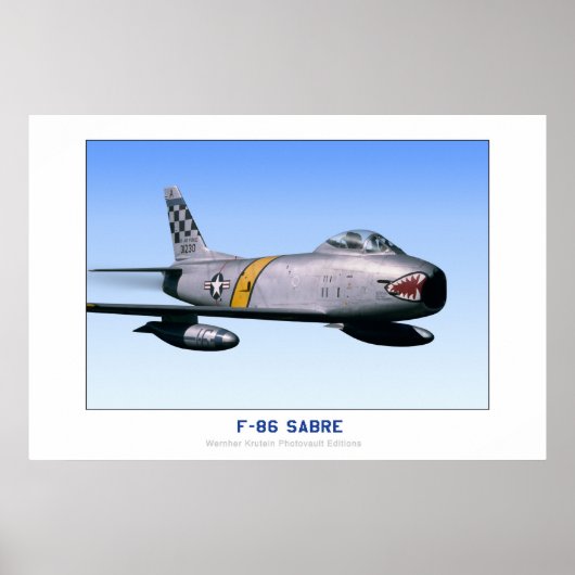 Nordamerikanischer F-86-Säbel Poster (Vorne)