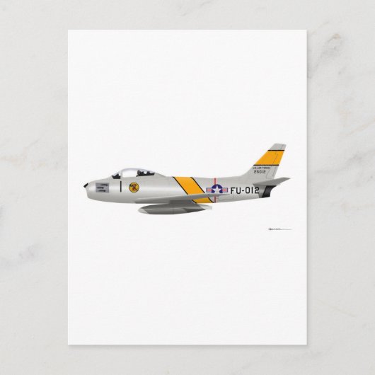 Nordamerikanischer F-86A Säbel Postkarte (Vorderseite)
